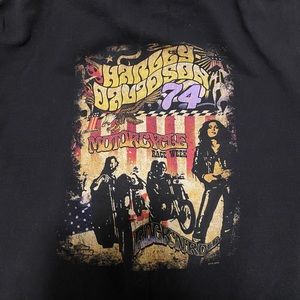 AUTHENTIC Harley Davidson Bahamas GRAPHIC BLACK and YELLOW Zipup